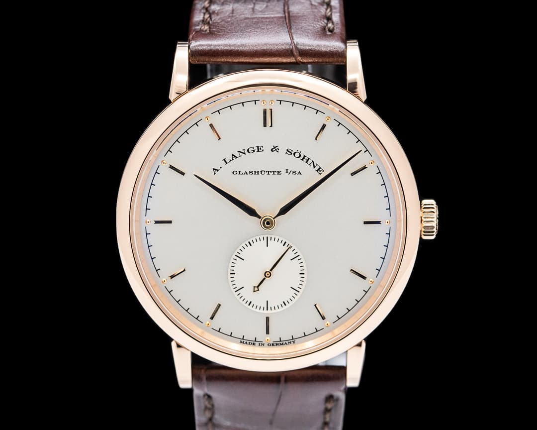 A. Lange and Sohne Saxonia Manual Wind 18K Rose Gold