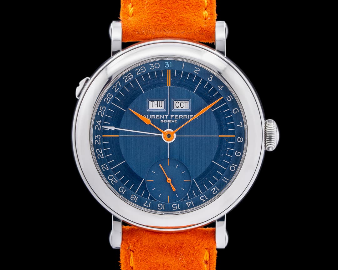 Laurent Ferrier Galet Annual Calendar Montre Ecole Navy Serie Atelier II SS
