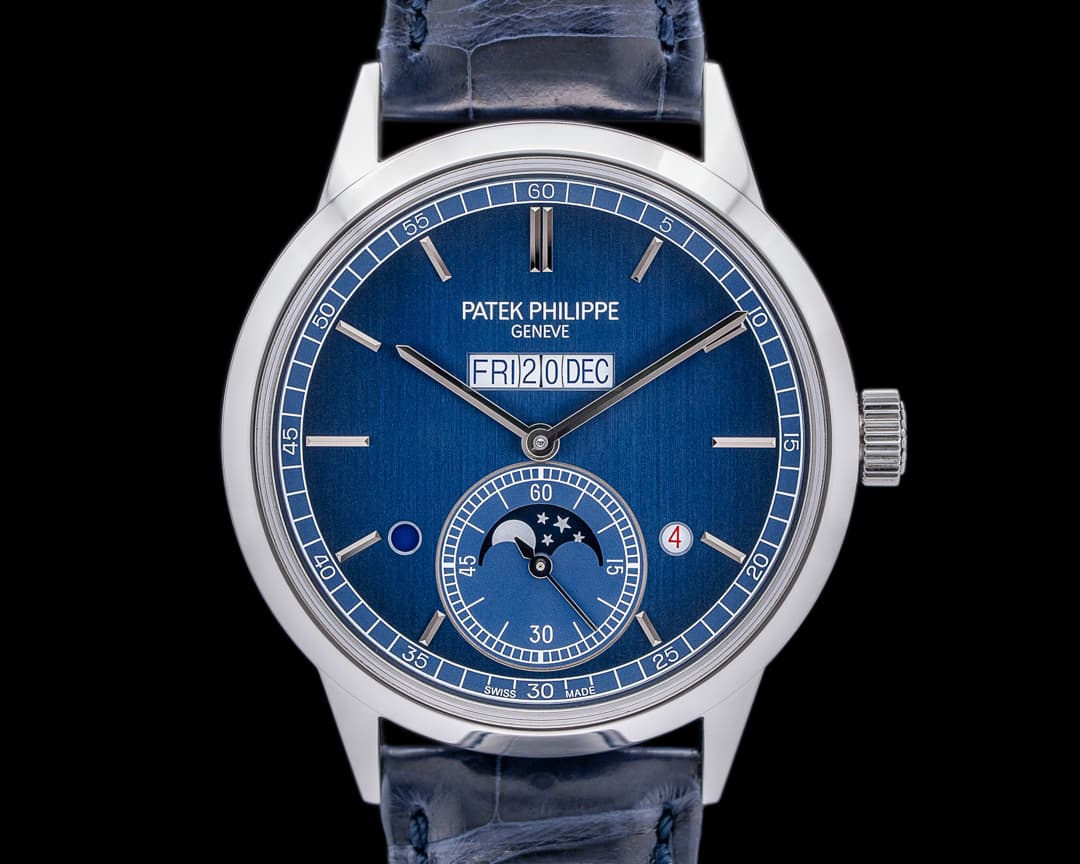 Patek Philippe 5236P In Line Perpetual Calendar Platinum Blue Dial