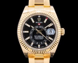 Sky Dweller 18K Yellow Gold Black Dial