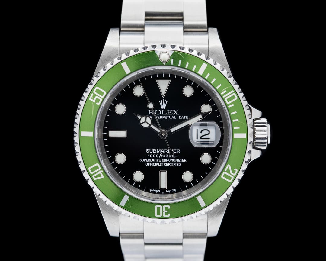 Rolex Submariner 50th Anniversary "Kermit Flat 4" SS Green Bezel Mark 1