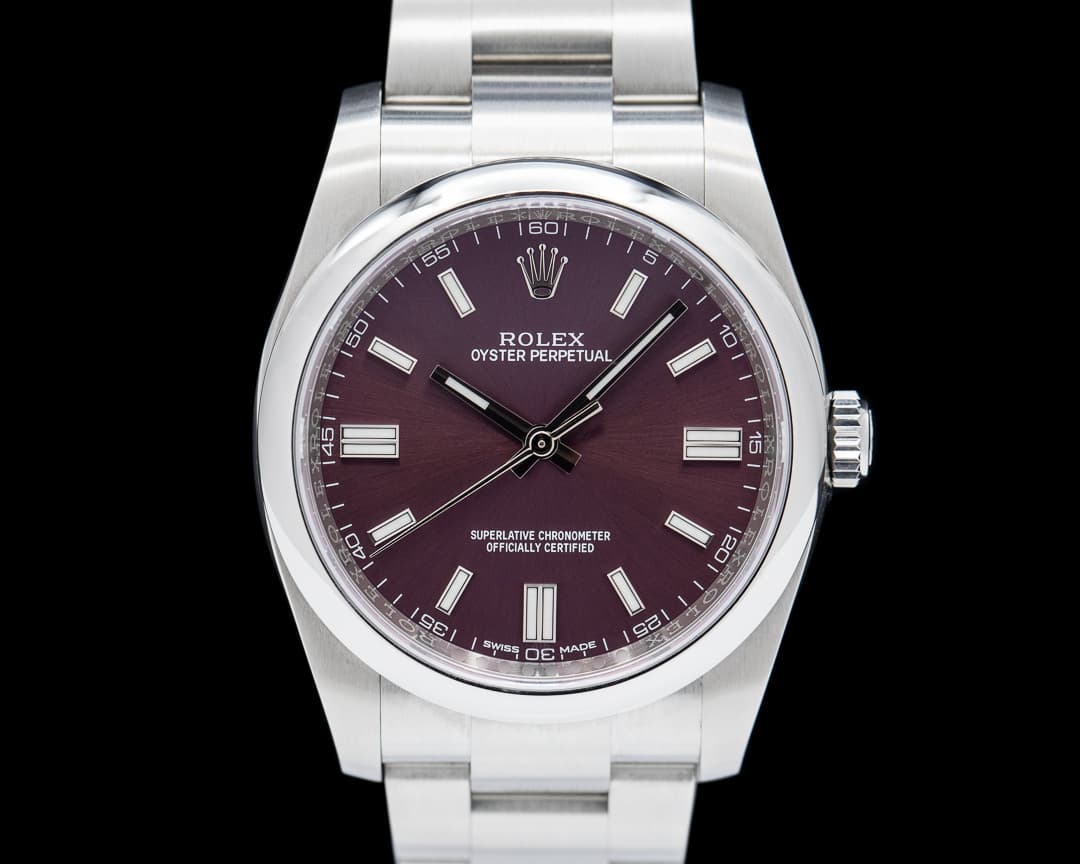 Rolex Oyster Perpetual 116000 SS Grape Dial 36mm