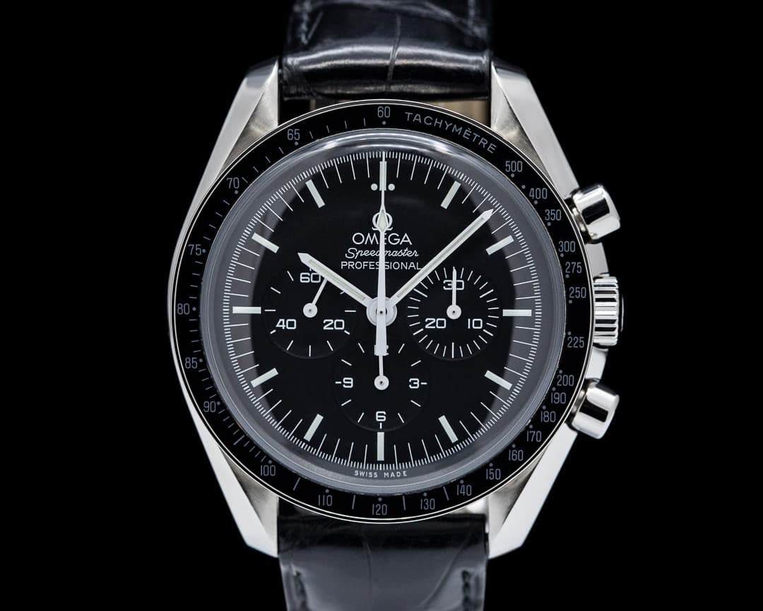 Omega Speedmaster Professional Black Dial SS Hesalite