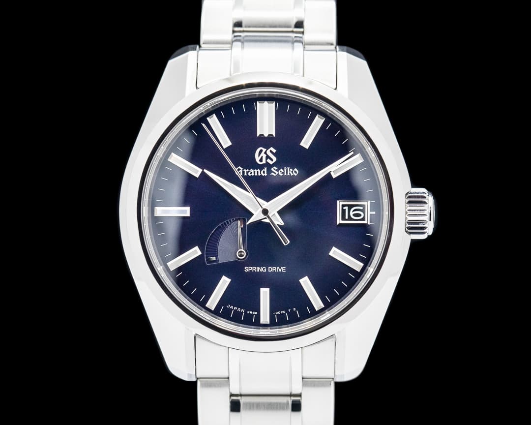 Grand Seiko Spring Drive Heritage SBGA375G Power Reserve SS Blue Dial