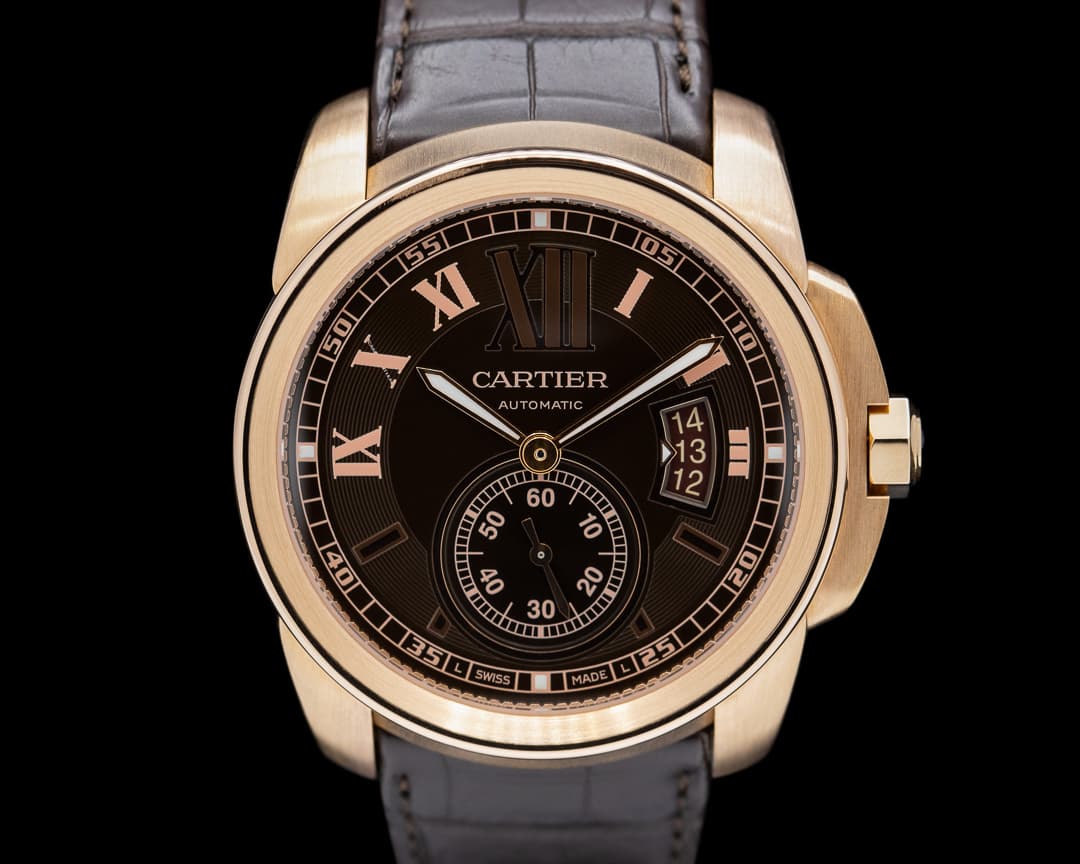 Cartier Calibre De Cartier 18k RG Chocolate Dial