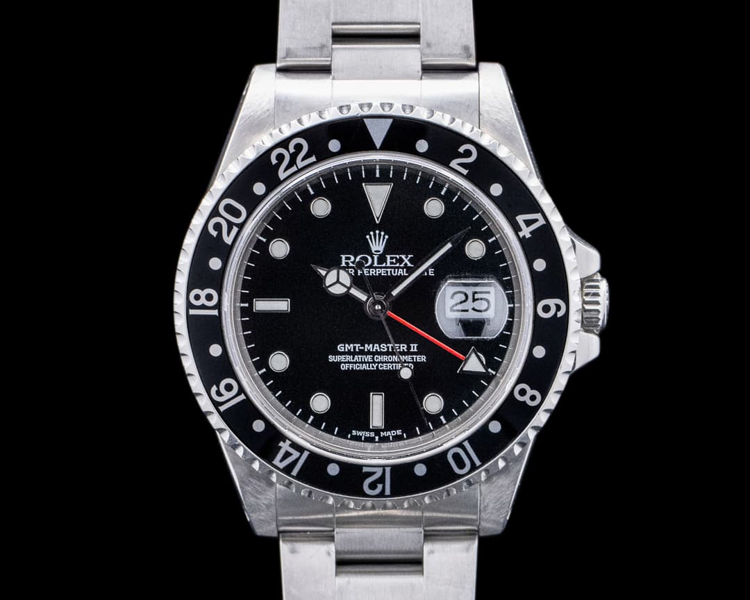 Rolex GMT Master II SS Black Bezel