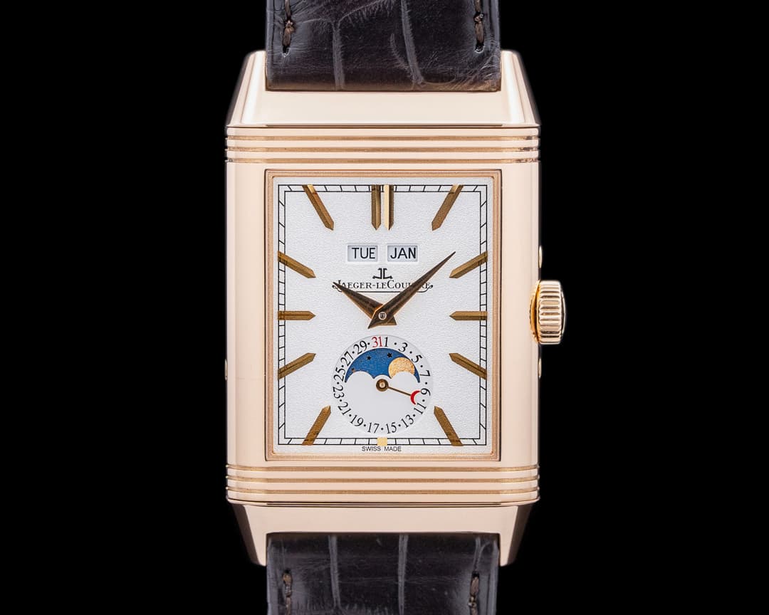 Jaeger LeCoultre Reverso Tribute Calendar 18K Rose Gold