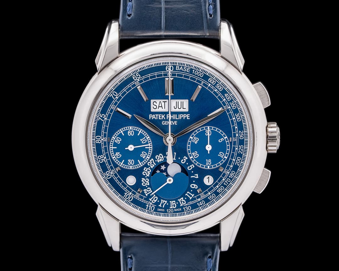 Patek Philippe Perpetual Calendar 5270G-019 Chronograph 18K White Gold Blue Dial