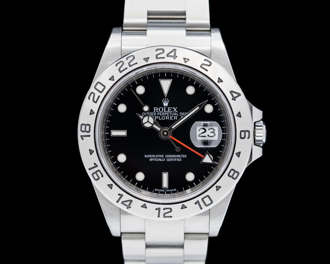 Rolex Explorer II 16570 SS Black Dial