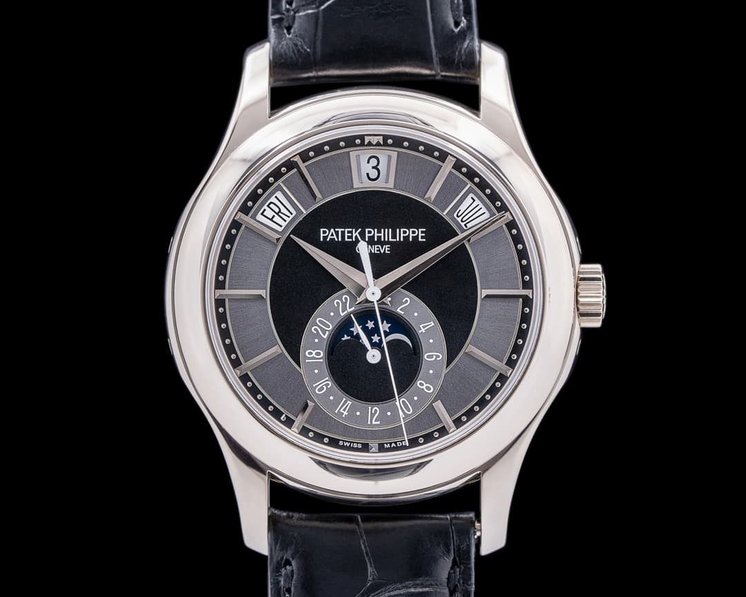 Patek Philippe Annual Calendar Rhodium Dial 18K White Gold