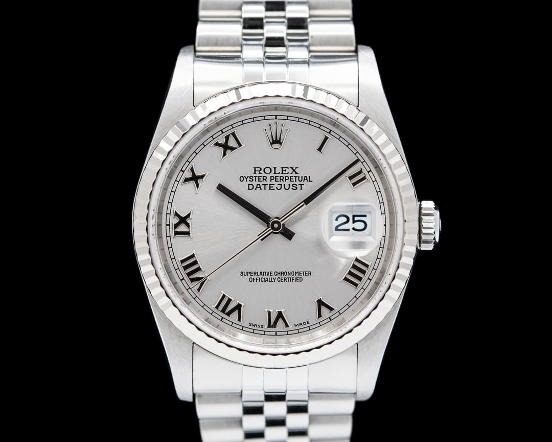 Rolex Datejust SS Jubilee Silver Roman Dial