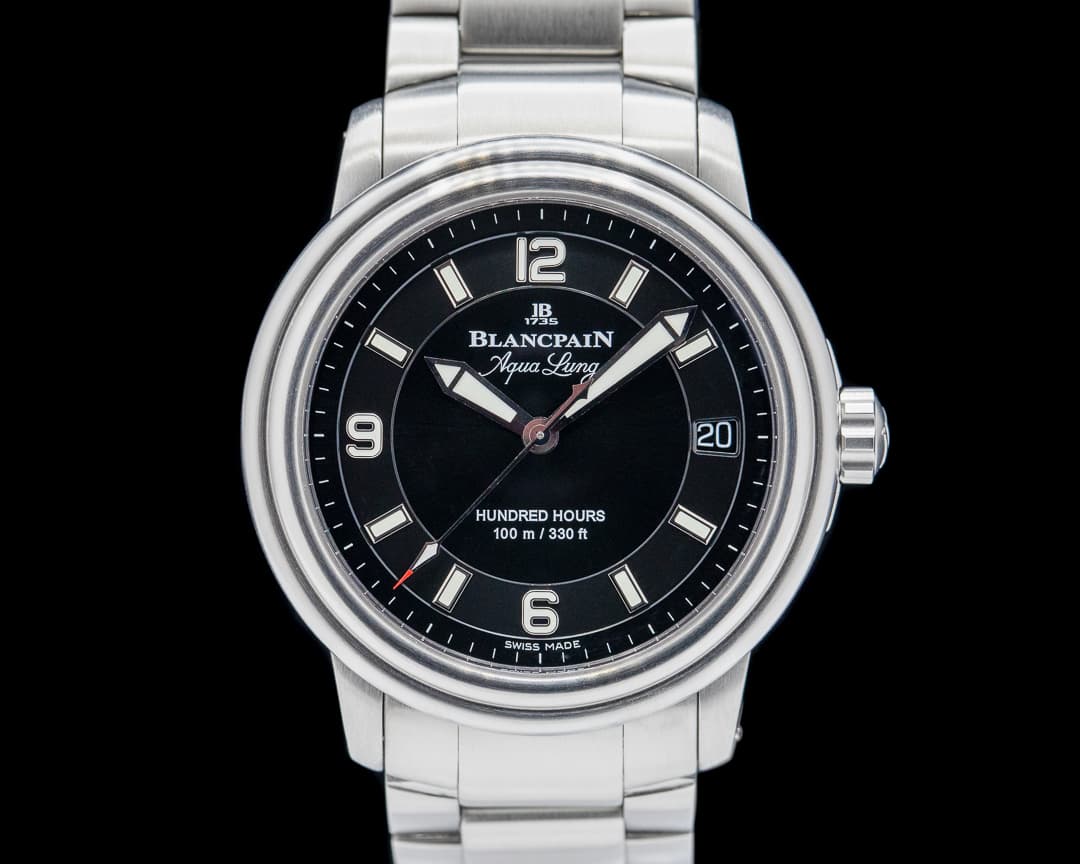 Blancpain Leman Aqua Lung Ultra Slim Automatic SS Black Dial