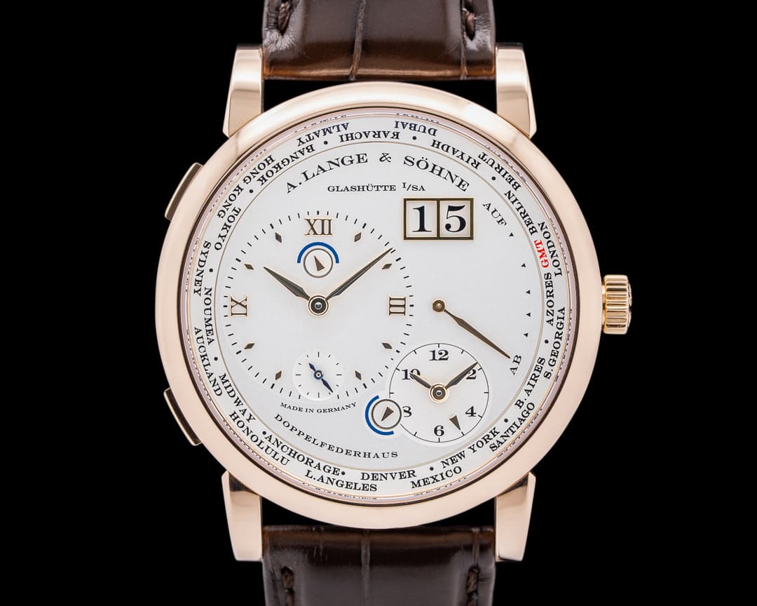 A. Lange and Sohne Lange 1 Time Zone 116.032 18K Rose Gold