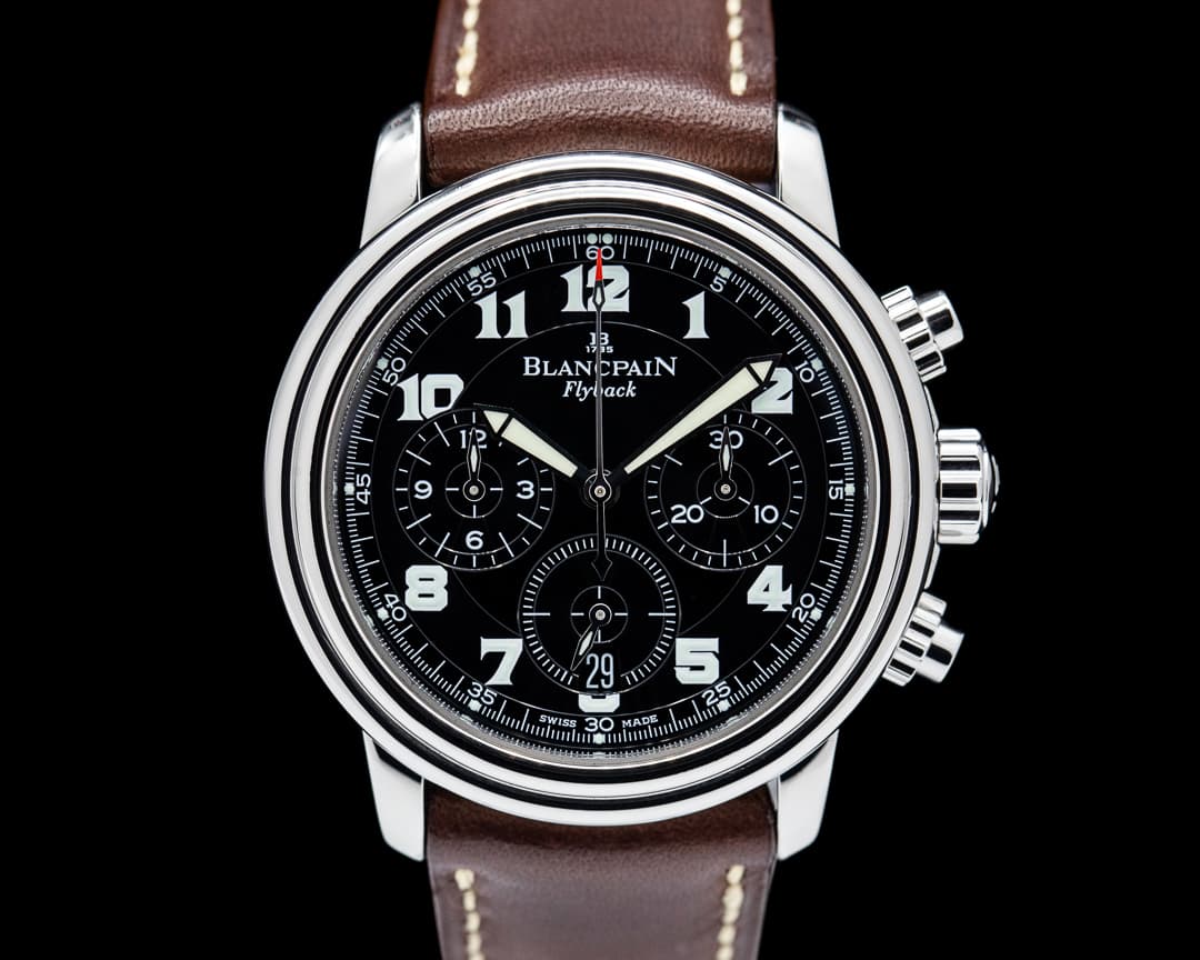 Blancpain Leman Flyback Chronograph Black Dial SS
