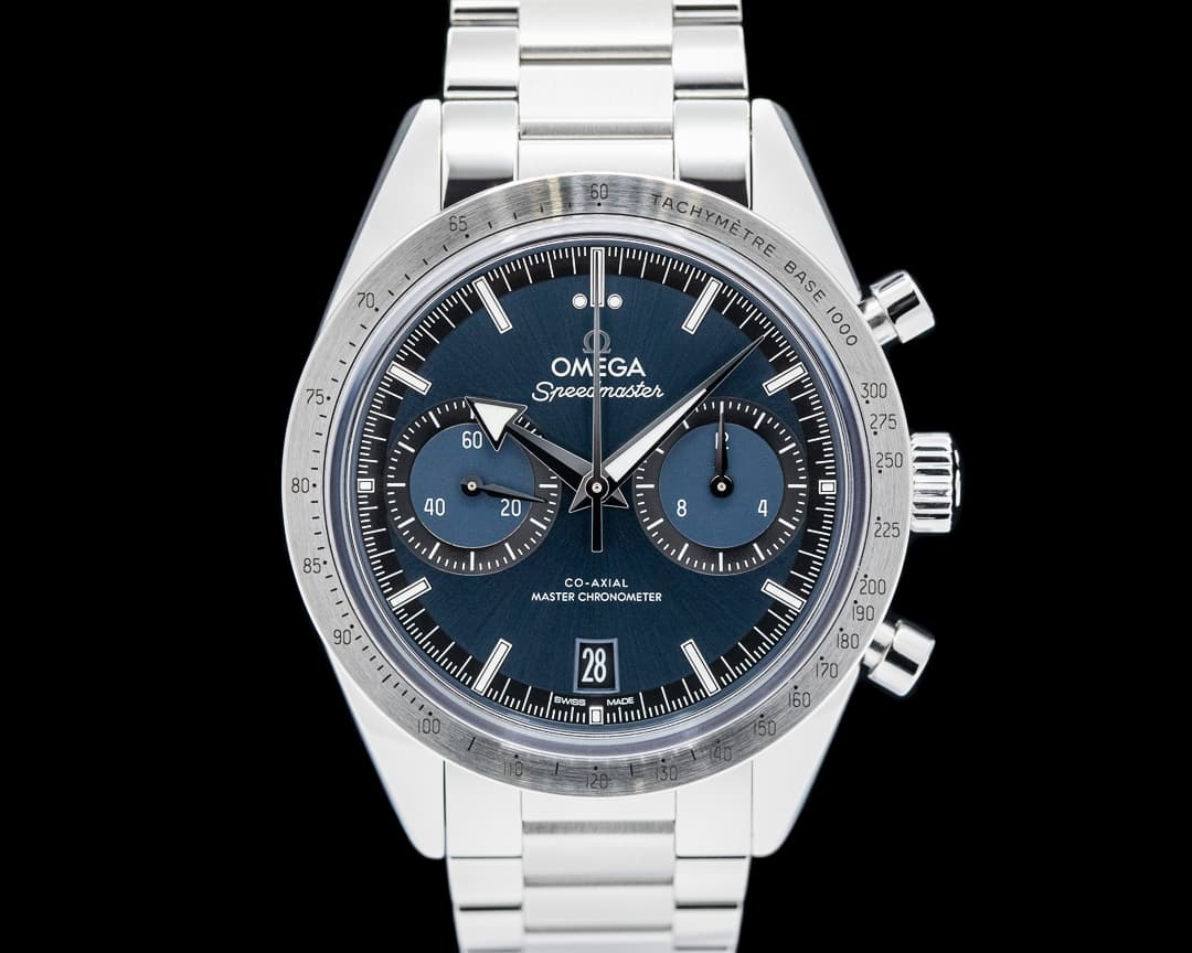 Omega Speedmaster 57 Co-Axial Chronograph SS Blue Dial
