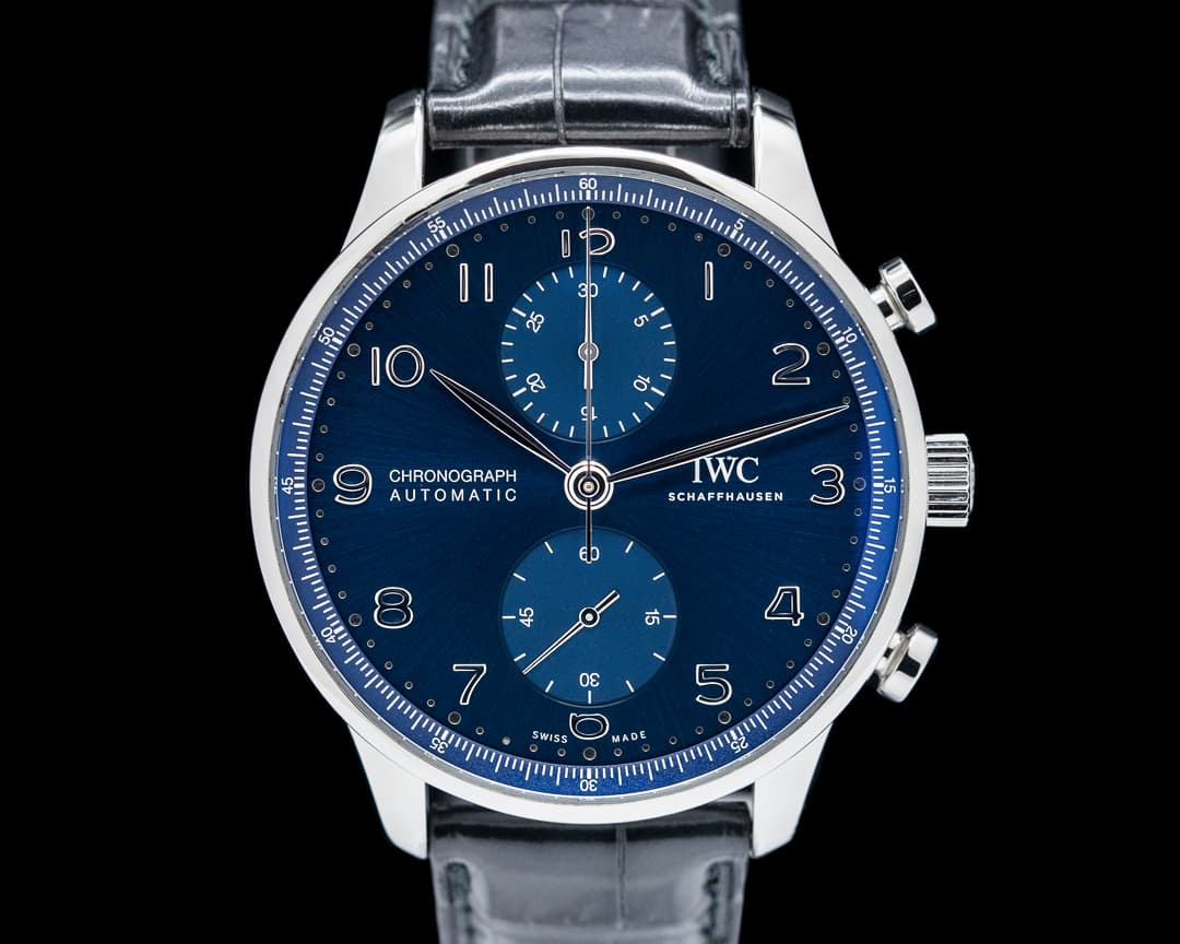 IWC Portuguese Chronograph SS Blue Dial