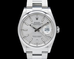 Datejust 36 126200 SS Silver Stick Dial