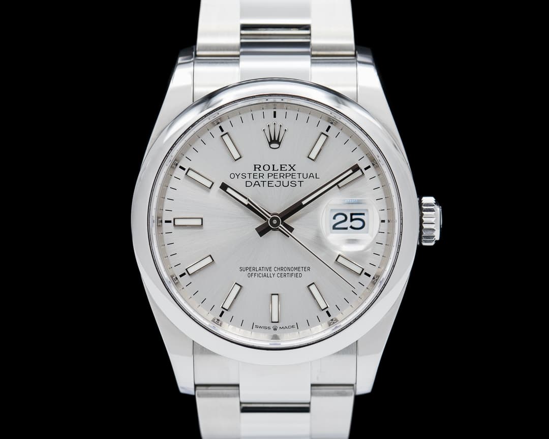 Rolex Datejust 36 126200 SS Silver Stick Dial
