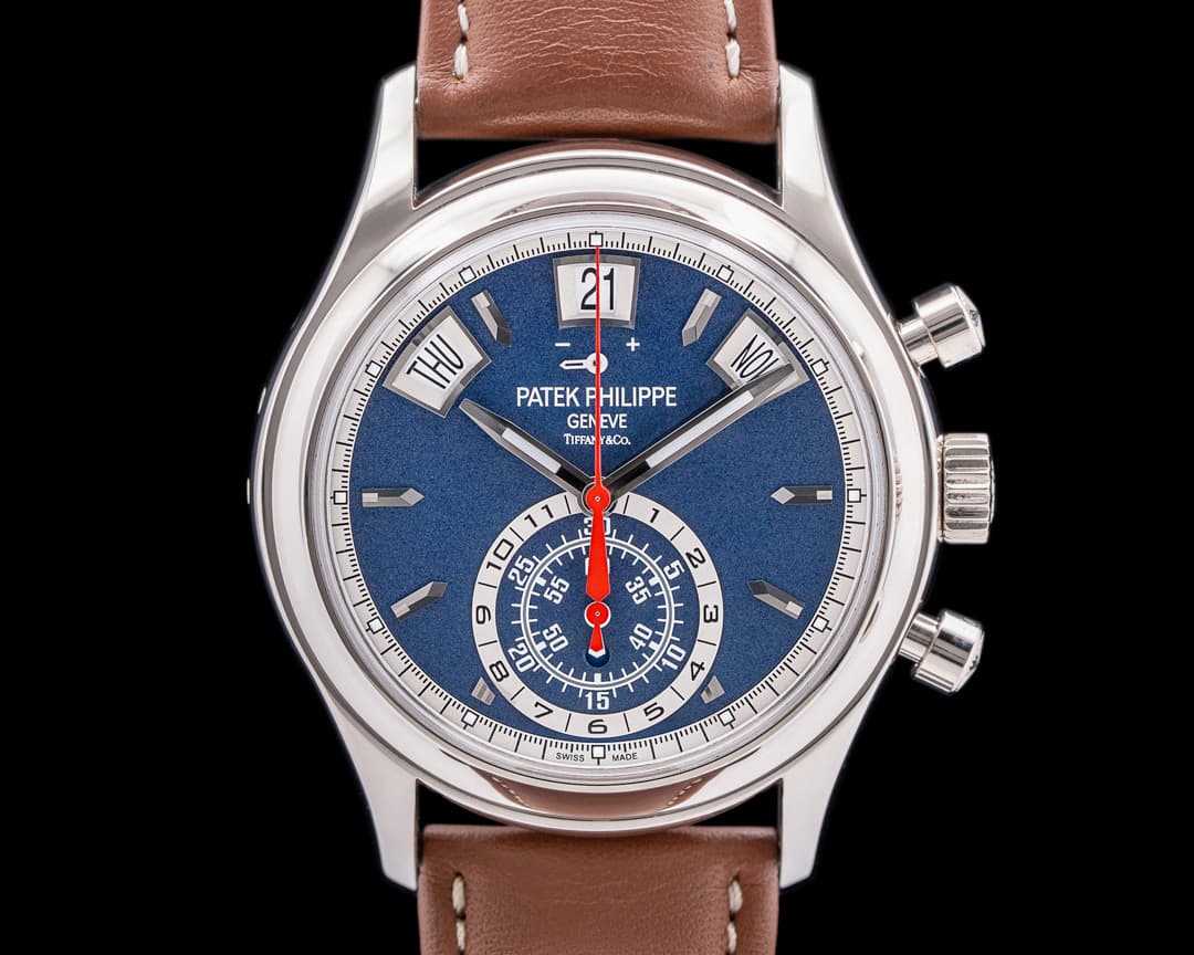 Patek Philippe Annual Calendar 5960/01G TIFFANY & CO 18K White Gold Blue Dial