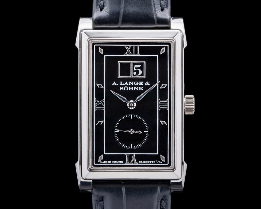 A. Lange and Sohne Cabaret 107.035 Platinum Black Dial RARE