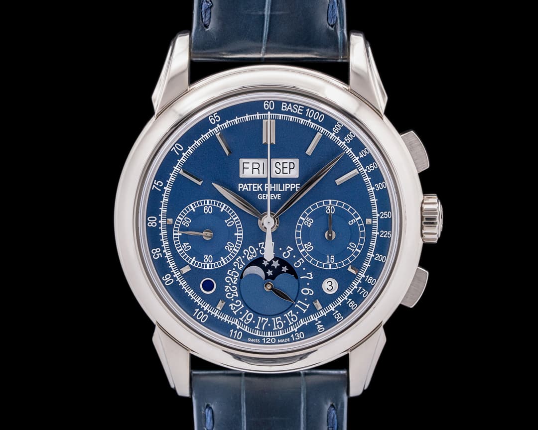 Patek Philippe Perpetual Calendar Chronograph 5270G Blue Dial "CHIN" RARE 18K WG
