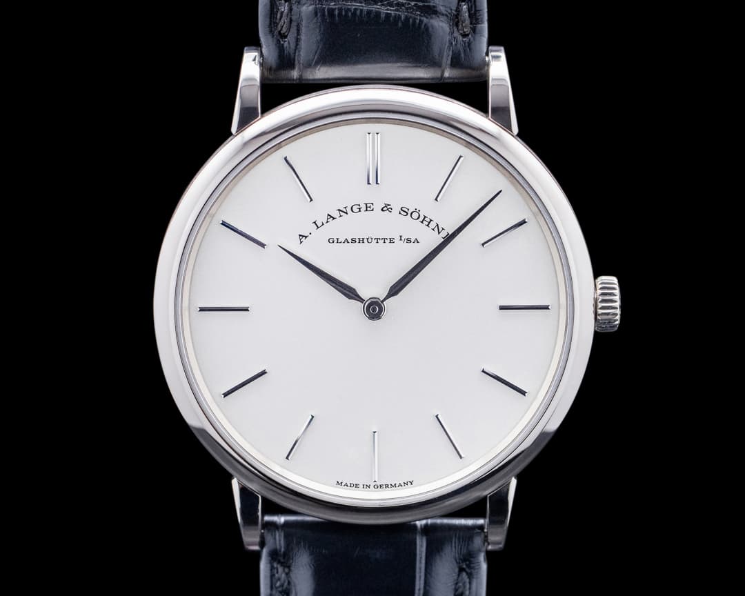 A. Lange and Sohne Saxonia Thin Manual Wind 201.027 18K White Gold