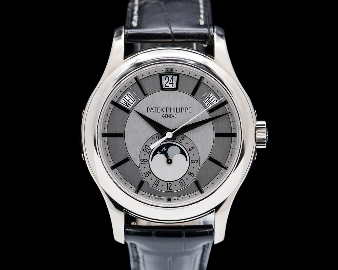 Patek Philippe Annual Calendar 5205G 18K White Gold Silver Dial