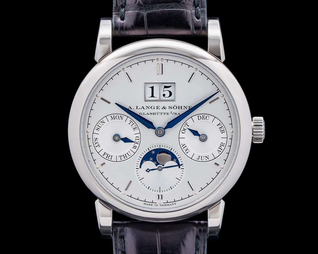 A. Lange and Sohne Saxonia Annual Calendar 330.026 18K White Gold