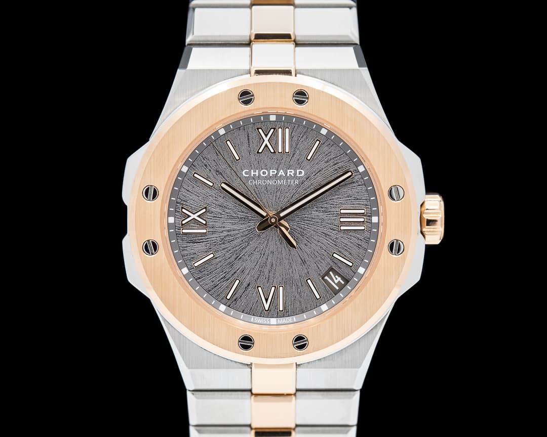 Chopard Alpine Eagle 41 SS / 18K Rose Gold Gray Dial