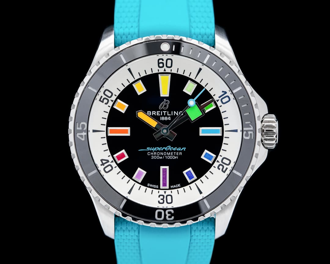 Breitling SuperOcean Automatic 42 SS Black "Rainbow" Dial
