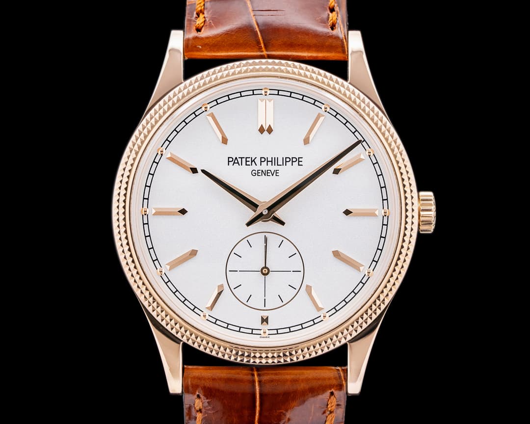 Patek Philippe Calatrava 6119R Clous de Paris 18K Rose Gold Silver Dial