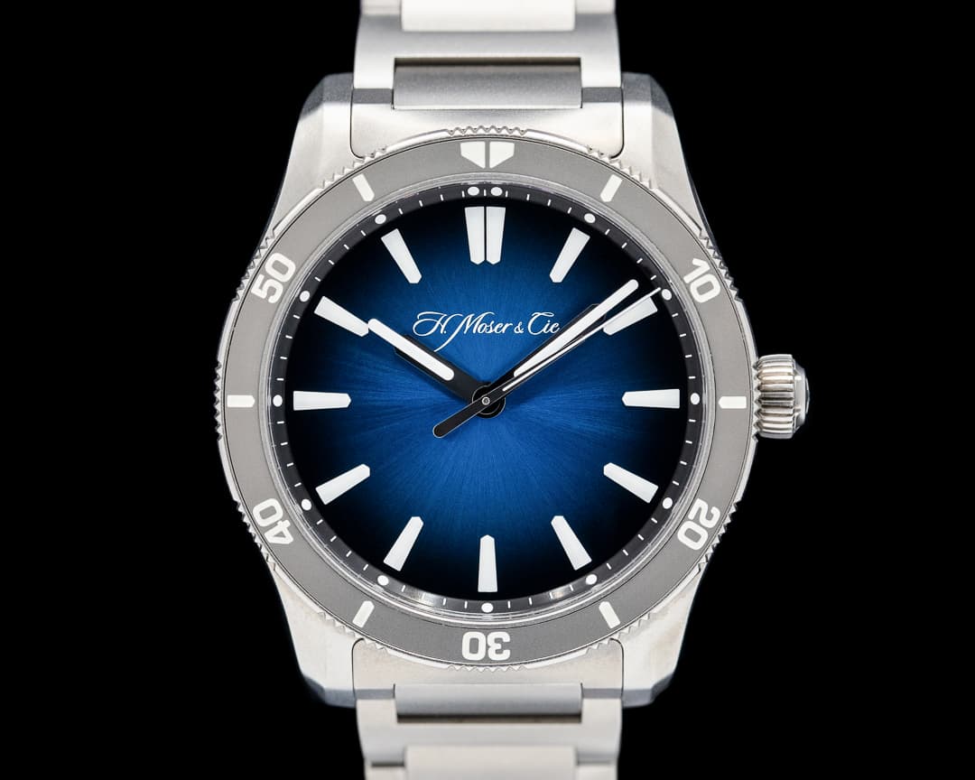 H. Moser and Cie. Pioneer Center Seconds Titanium Funky Blue Dial LIMITED