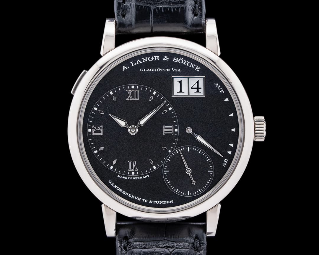 A. Lange and Sohne Grand Lange 1 117.028 18K White Gold Black Dial