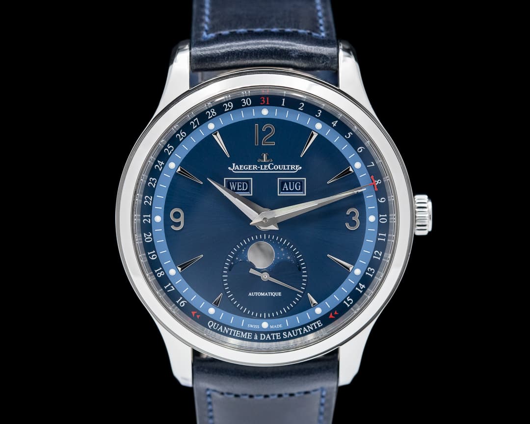 Jaeger LeCoultre Master Control Triple Calendar Limited Edition SS / Blue Dial