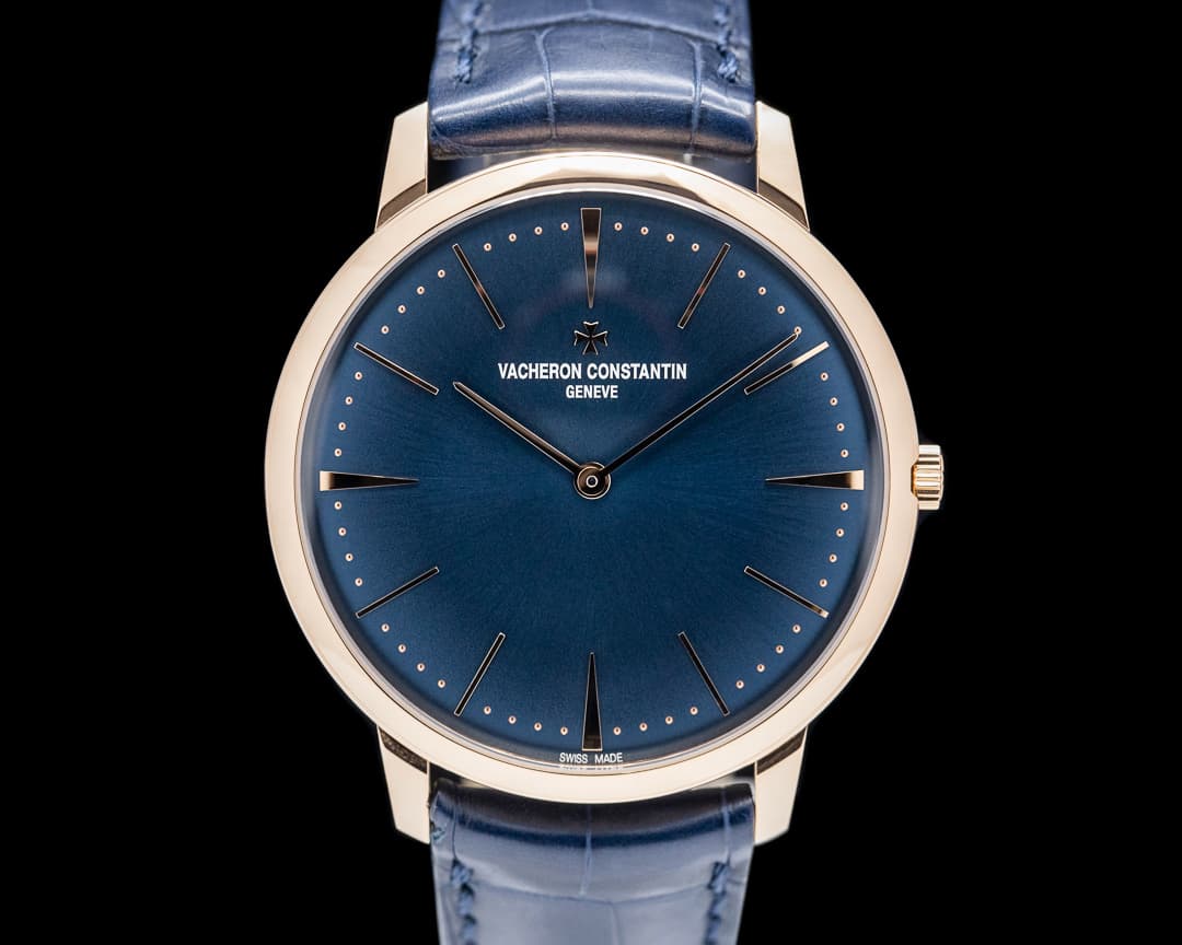 Vacheron Constantin Patrimony Contemporaine 18K Rose Gold Blue Dial
