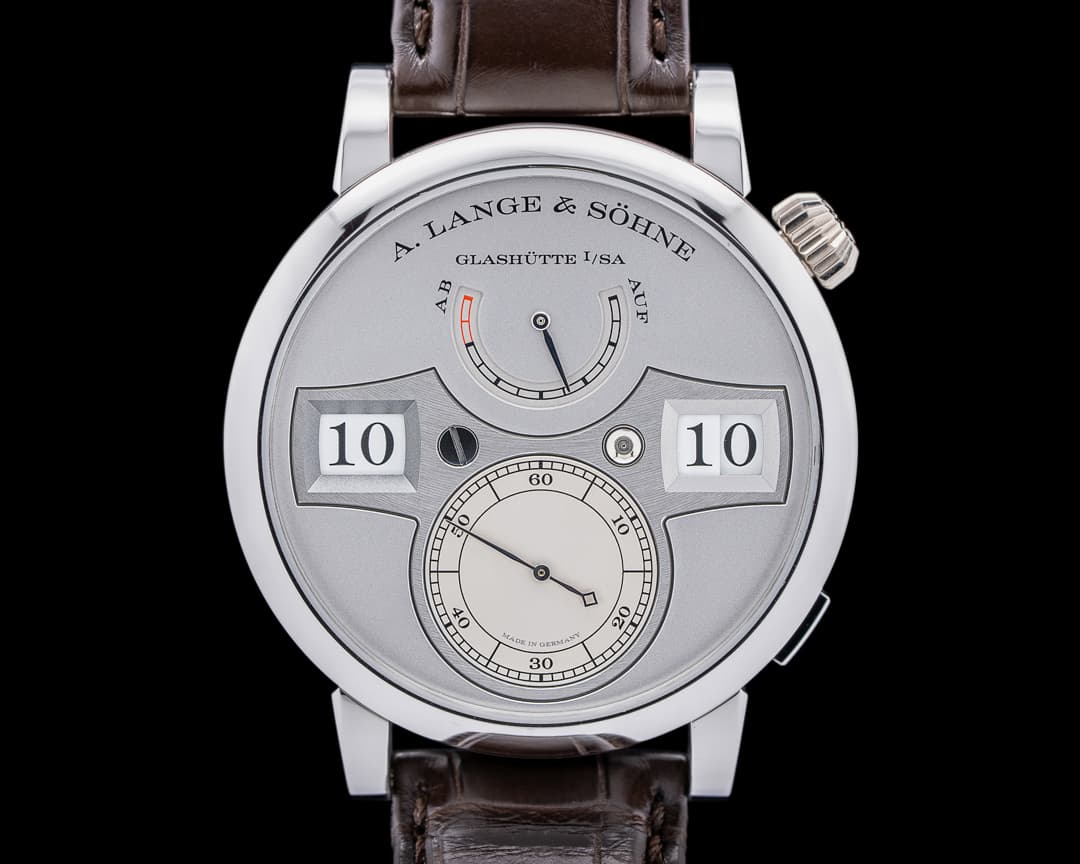 A. Lange and Sohne Zeitwerk 142.025 Platinum Silver Dial