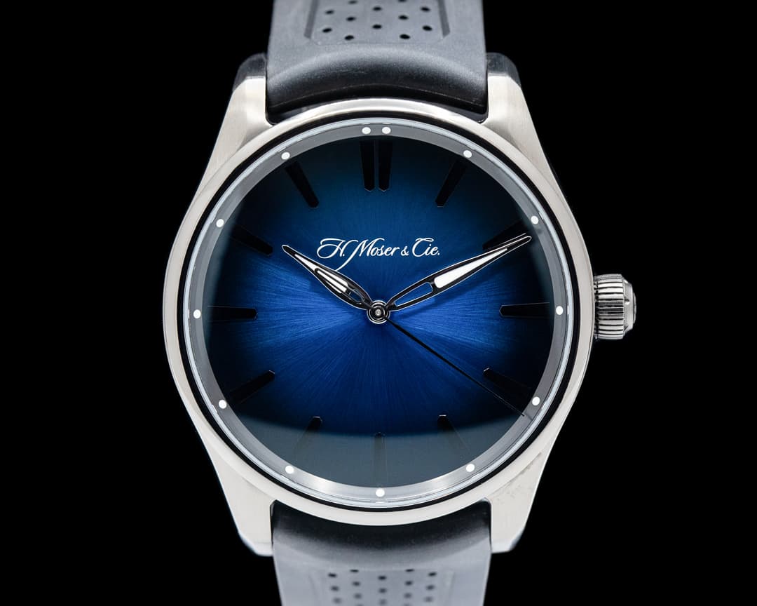 H. Moser and Cie. Pioneer Center Seconds SS Funky Blue Fume