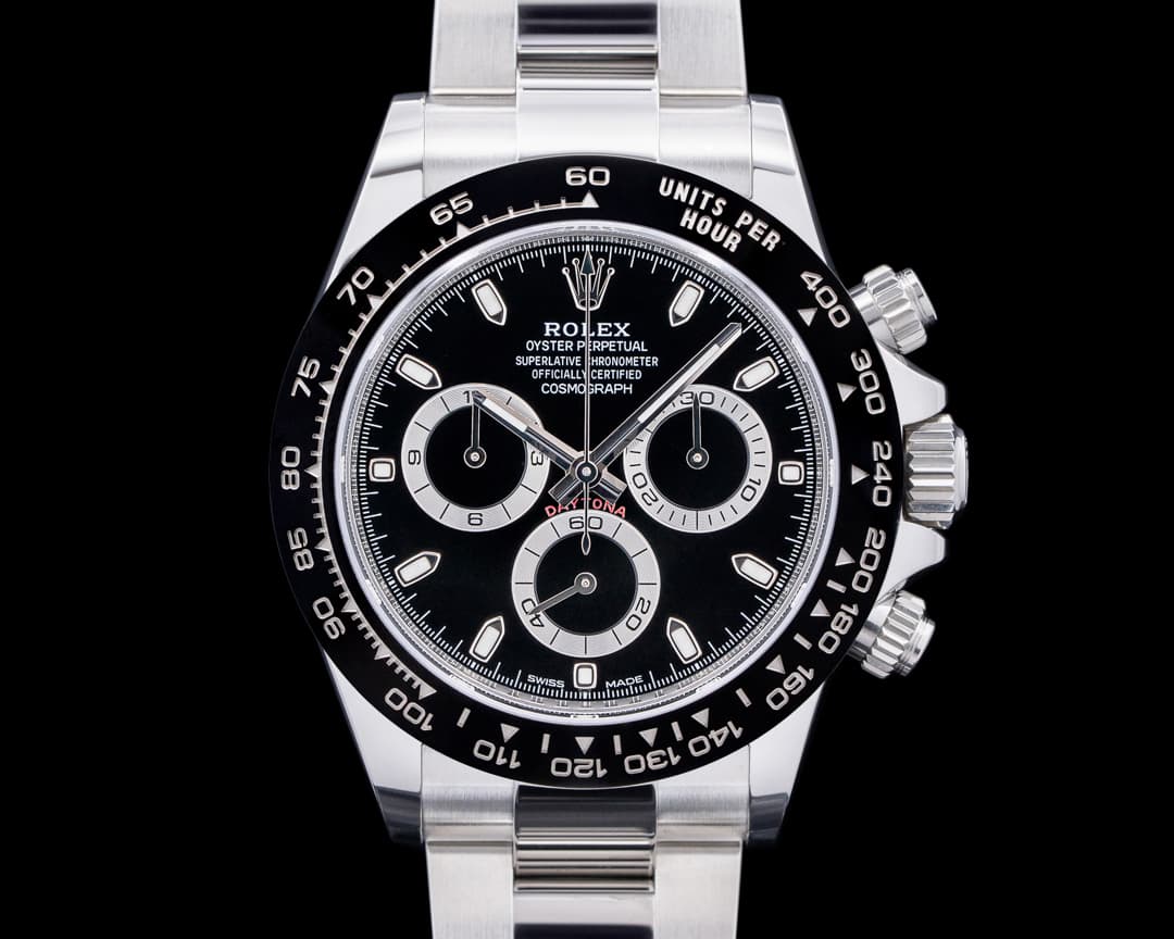 Rolex Daytona 116500 Ceramic Bezel SS Black Dial
