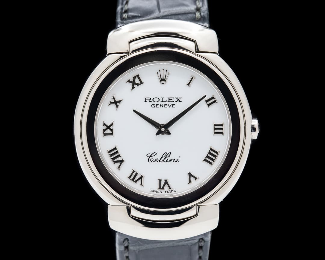 Rolex Cellini 18K WG Quartz White Dial