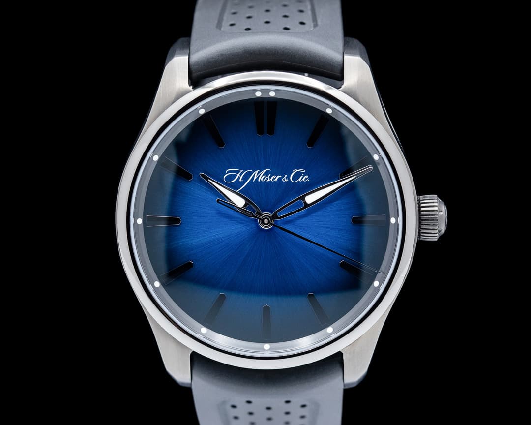 H. Moser & Cie. Pioneer Center Seconds SS Funky Blue Fume