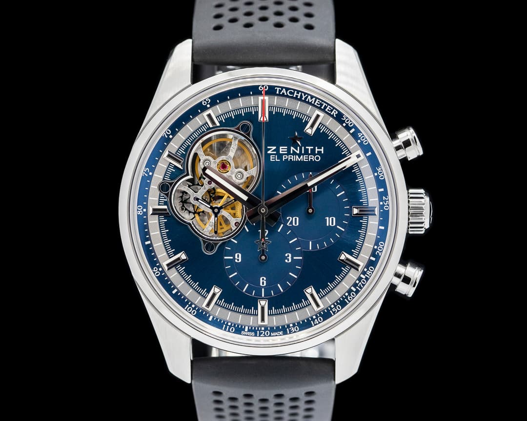 Zenith El Primero Blue Chronomaster Open Grande SS Blue Dial