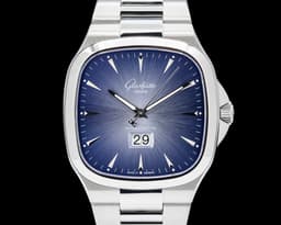 Senator Seventies Panorama Date SS Blue Dial