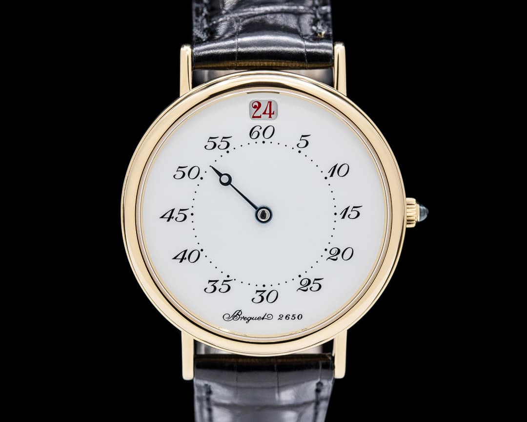 Breguet Jump Hour "Heures Sautantes" 18K Yellow Gold Enamel Dial