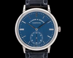 Saxonia Automatik 18K White Gold Blue Dial
