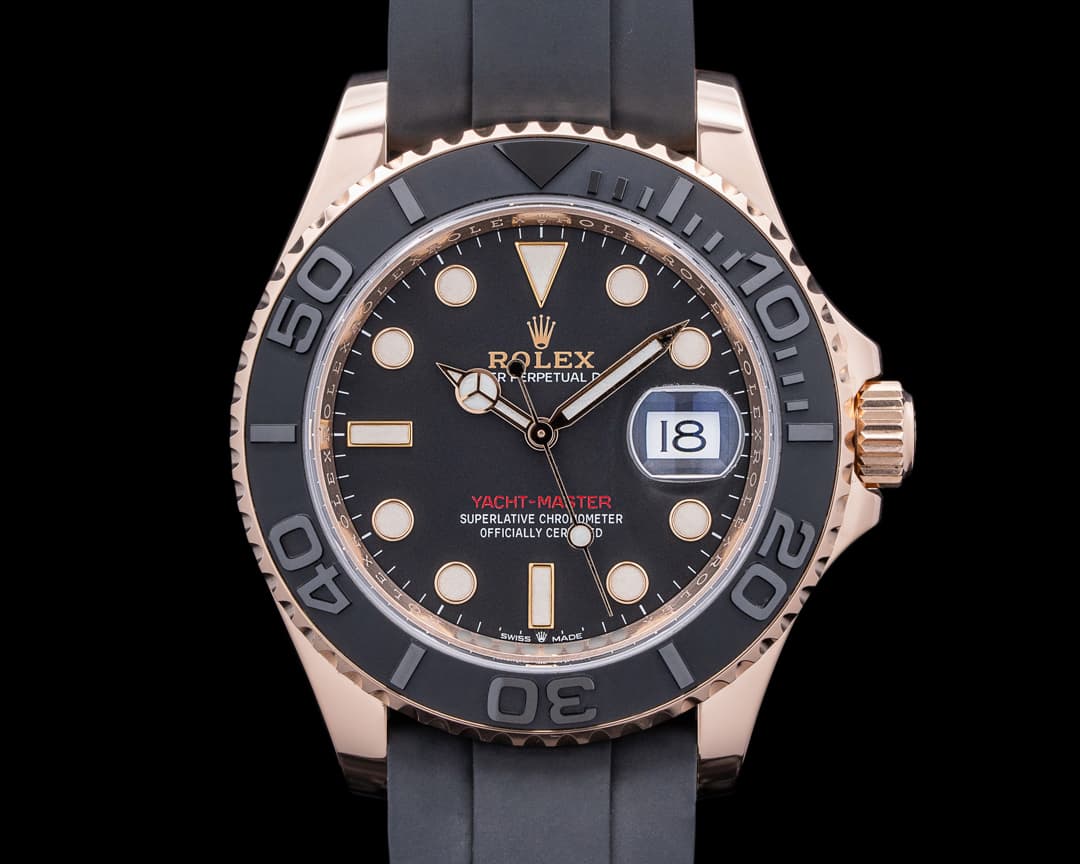 Rolex Yacht Master 126655 18K Rose Gold / Rubber 40MM