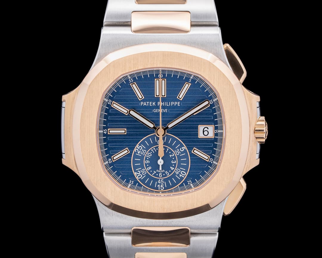 Patek Philippe Nautilus 5980/1AR Chronograph Blue Dial 18K RG / SS
