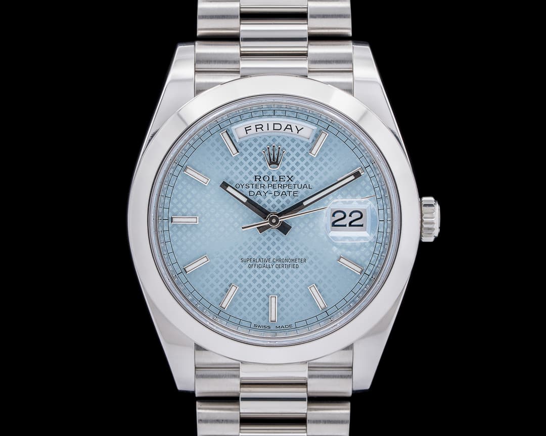 Rolex Day Date President 228206 Platinum Blue Dial