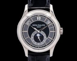 Annual Calendar Rhodium Dial 18K White Gold