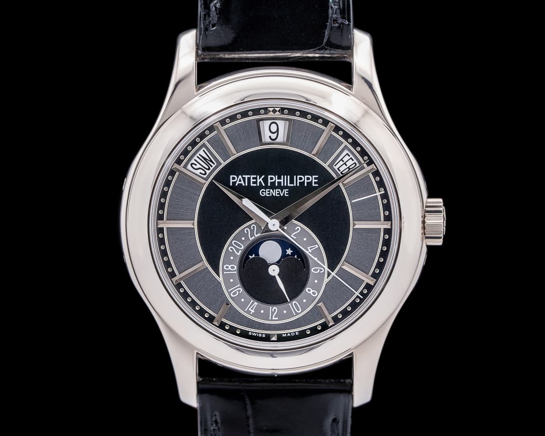 Patek Philippe Annual Calendar Rhodium Dial 18K White Gold