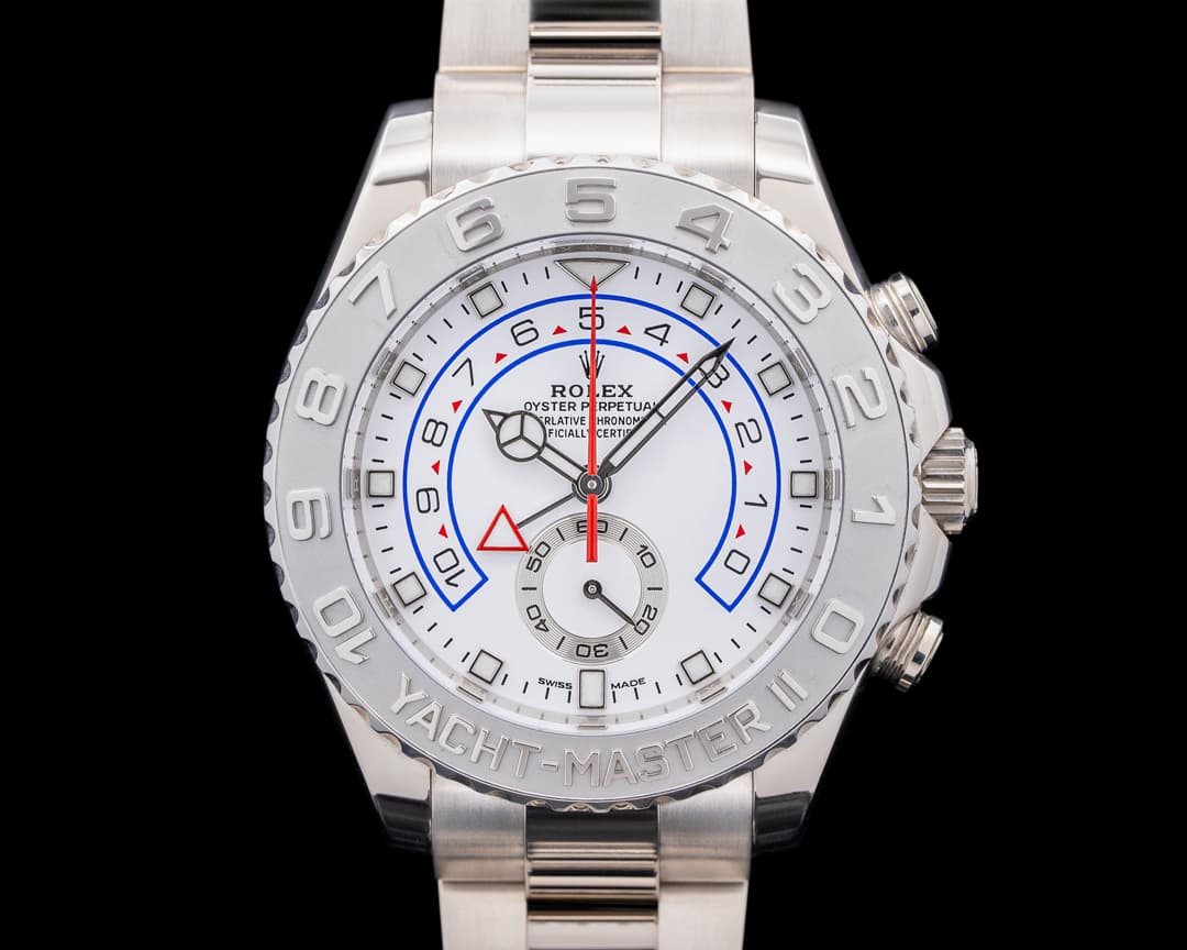 Rolex Yacht Master II 116689 18K White Gold White Dial RARE